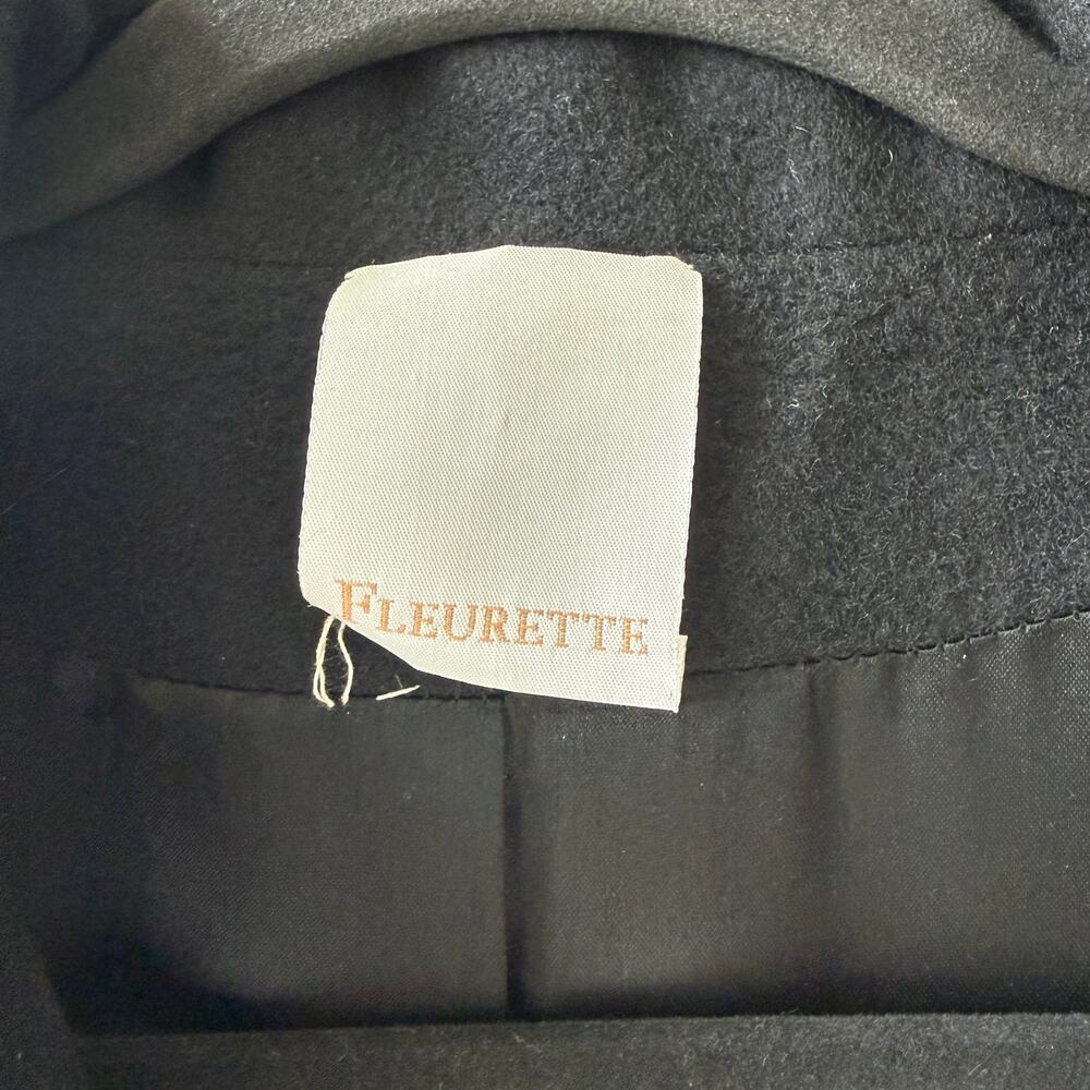 Fleurette Loro Piana Cashmere Wool Pea Coat - Picture 4 of 4